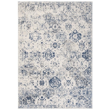 Safavieh 2 ft. 3 in. x 4 ft. Madison Power Loomed Accent Area Rug White & Royal Blue MAD611C-24